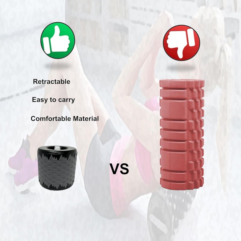 Fitster أسطوانة فوم قابلة للطي للتمارين والتعافي (13 بوصة)، سهلة الحمل بحجم 5.5 بوصة (رمادي) - Image 5
